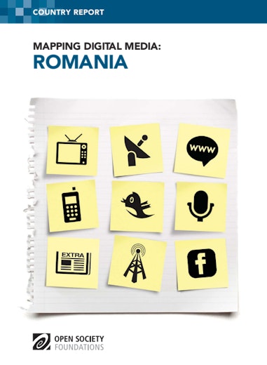 First page of PDF with filename: mapping-digital-media-romania-20130605.pdf
