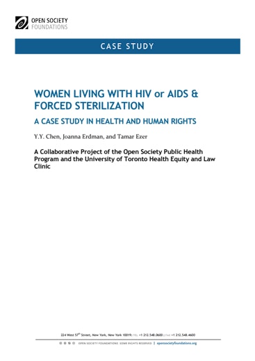 First page of PDF with filename: women-living-hiv-aids-forced-sterilization-20110701.pdf
