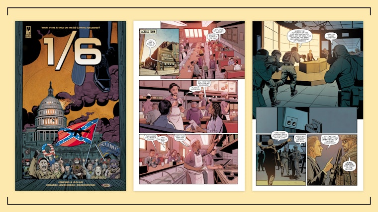 Pages from a graphic novel.