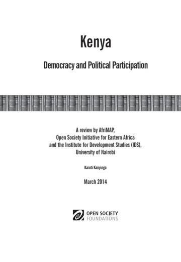 First page of PDF with filename: kenya-democracy-political-participation-20140514.pdf