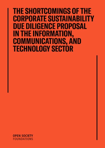 First page of PDF with filename: shortcomings-of-the-eu’s-corporate-sustainability-due-diligence-proposal-in-the-information-communications-technology-sector-20221013.pdf
