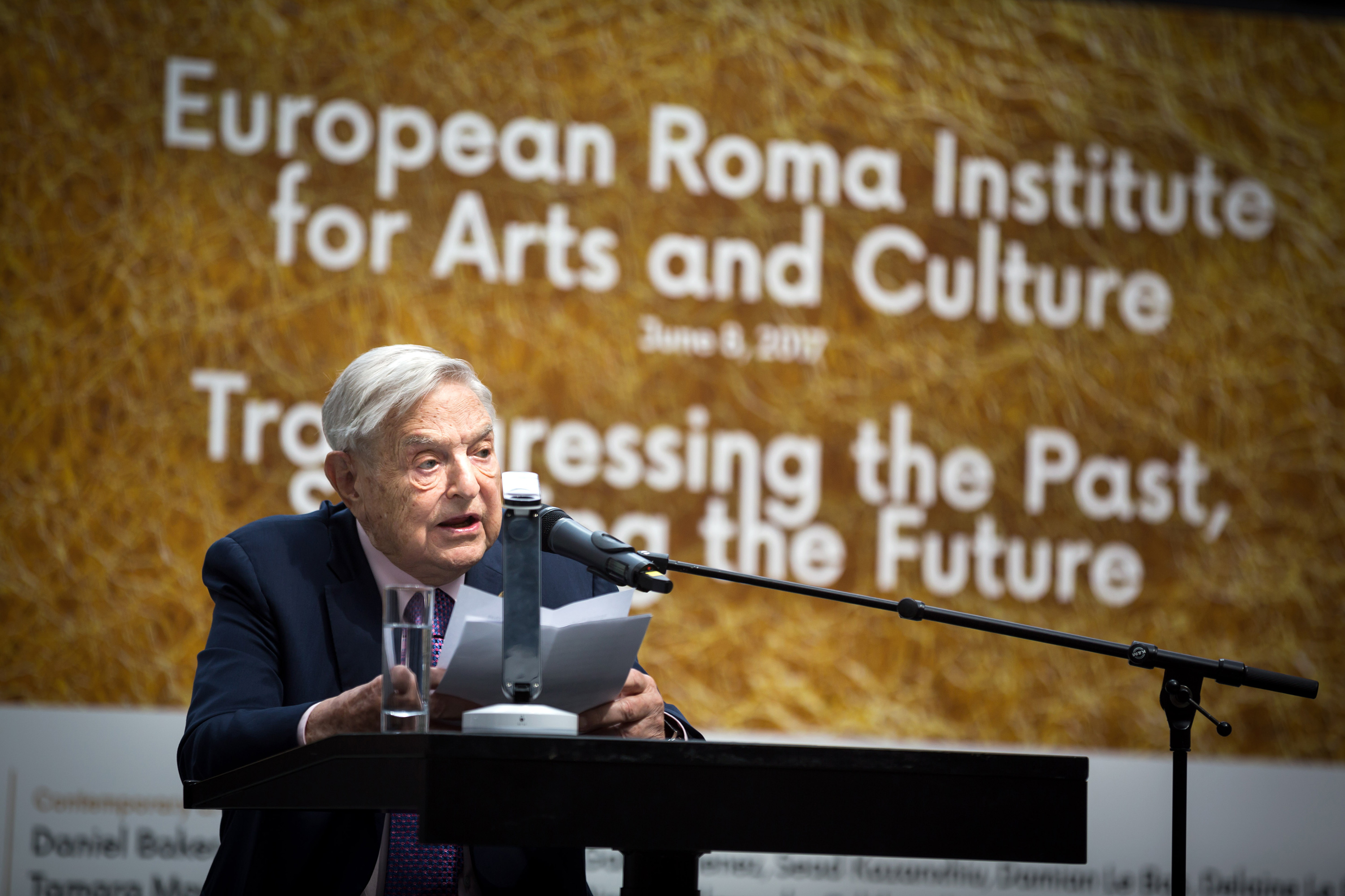 Man speaking at podium