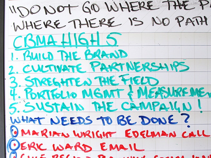 focus-factor-20100915 List of goals written on whiteboard
