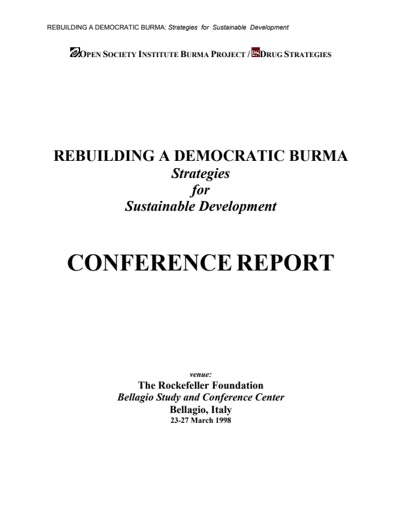First page of PDF with filename: rebuilding-burma-19980315.pdf