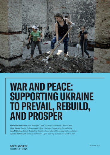 First page of PDF with filename: war-and-peace-supporting-ukraine-to-prevail-rebuild-and-prosper-20221024.pdf