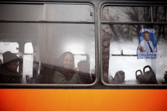 Woman on bus