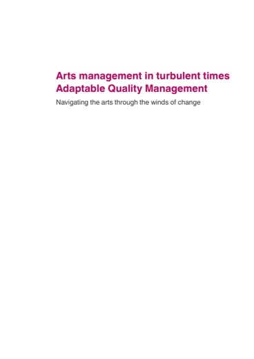 First page of PDF with filename: arts-management-20100528-english.pdf