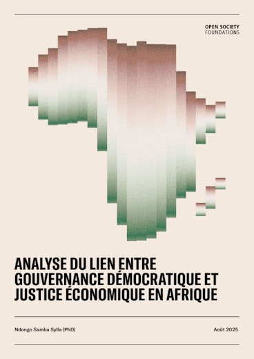 First page of PDF with filename: analysis-of-the-nexus-between-democratic-governance-and-economic-justice-in-africa-fr_20250915.pdf