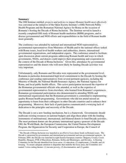 First page of PDF with filename: health_20060504.pdf