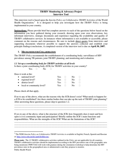 First page of PDF with filename: interview-tool.pdf