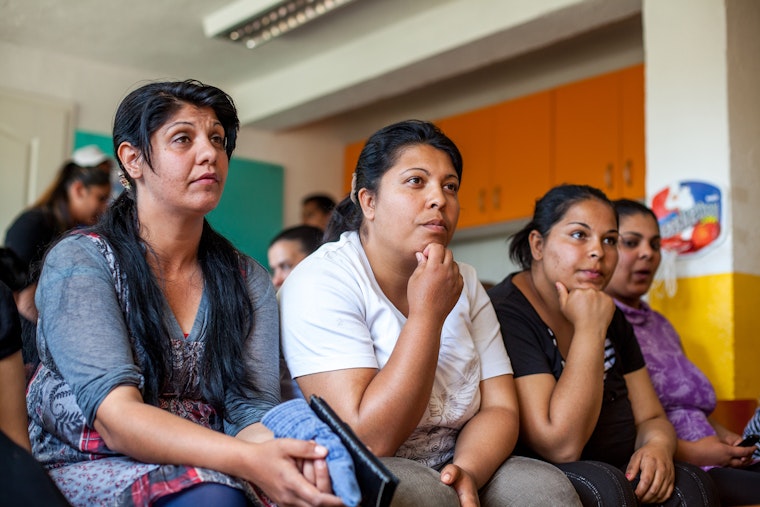 Women sitting in a classroom