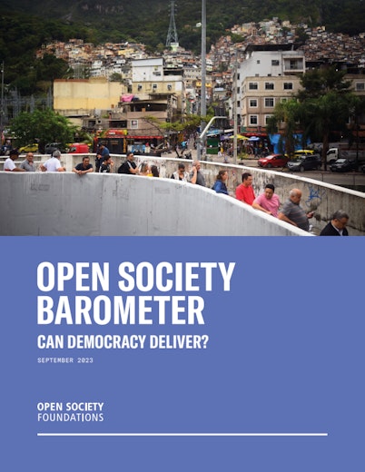 First page of PDF with filename: open-society-barometer-can-democracy-deliver-20230911.pdf