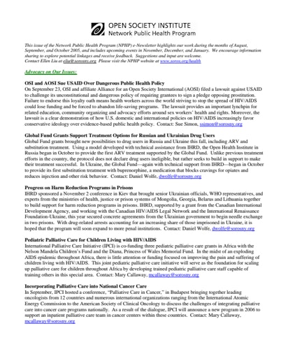 First page of PDF with filename: enewsletter_august2005.pdf