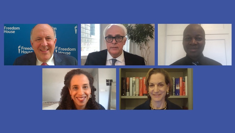 Mortise with Michael J. Abramowitz, Anne Applebaum, Joe Asunka, Mark Malloch-Brown, and Ashley Quarcoo