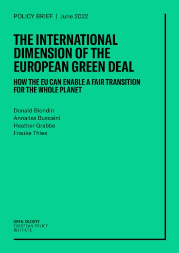 First page of PDF with filename: the-international-dimensions-of-the-european-green-deal-20220630.pdf