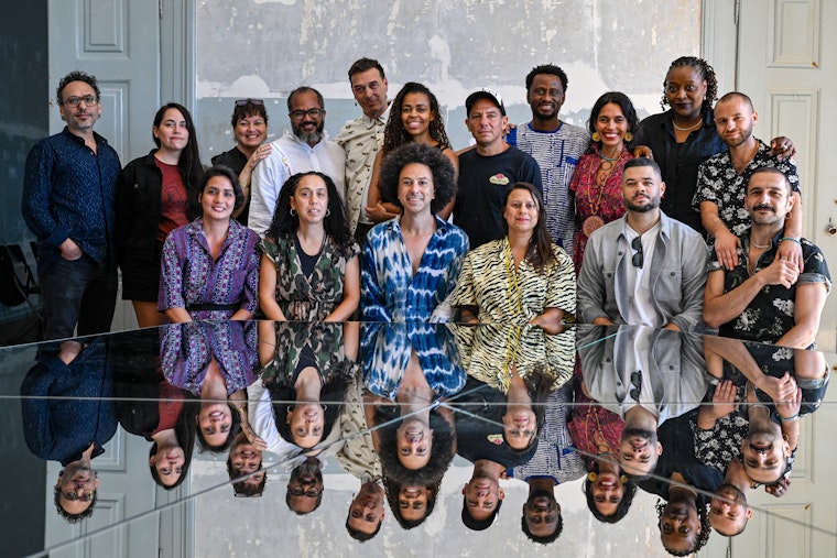 A group photo of the 2023 Soros Arts Fellows cohort.
