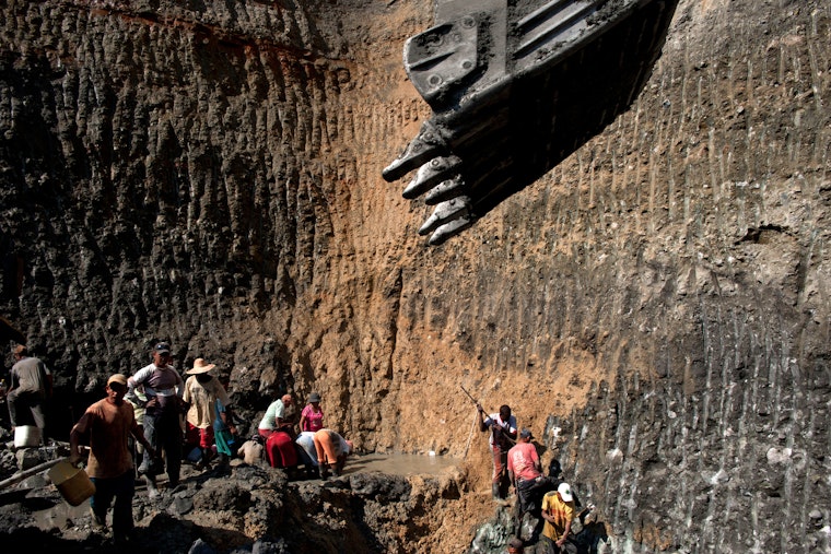 Miners in a quarry.